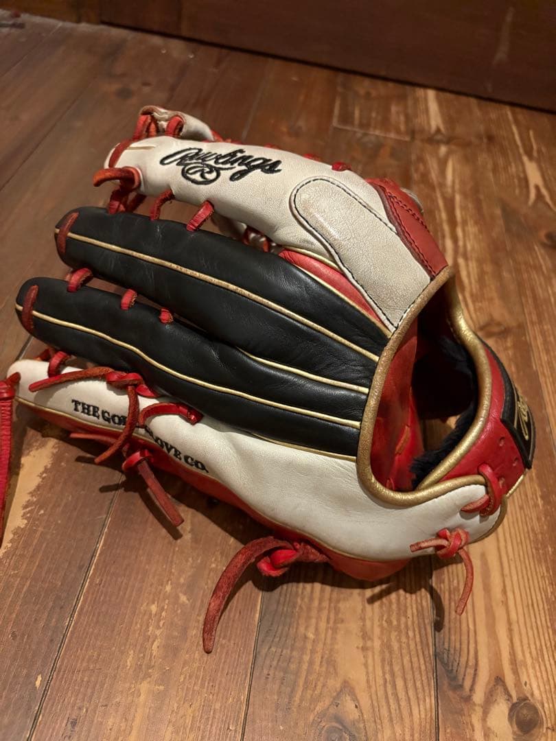 【ゆーたさん専用】Rawlings 軟式グローブ レッド/ホワイト　外野　即戦力