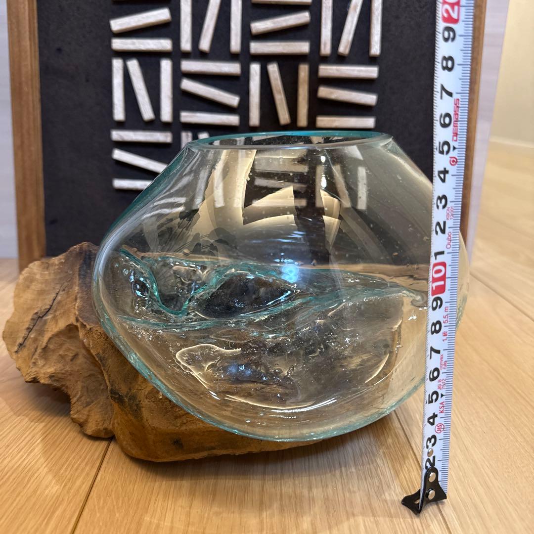 流木ガラスオブジェ