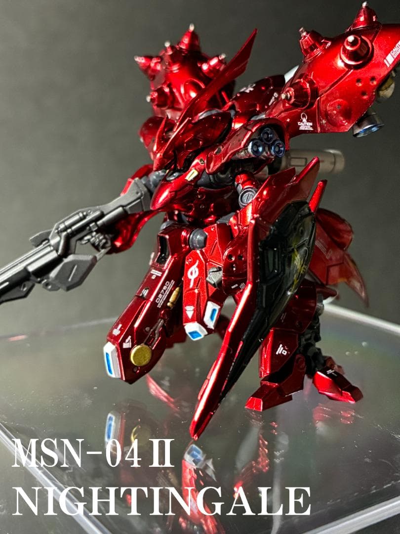 ガンダム アーティファクト 第一弾 ナイチンゲール　全塗装 　クリアケース付き