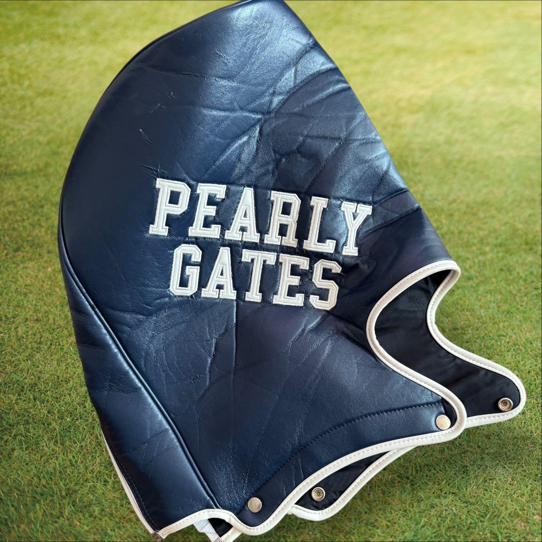 パーリーゲイツ　キャディバッグ　ネイビー　白　ショルダー式　スタンド式　軽量