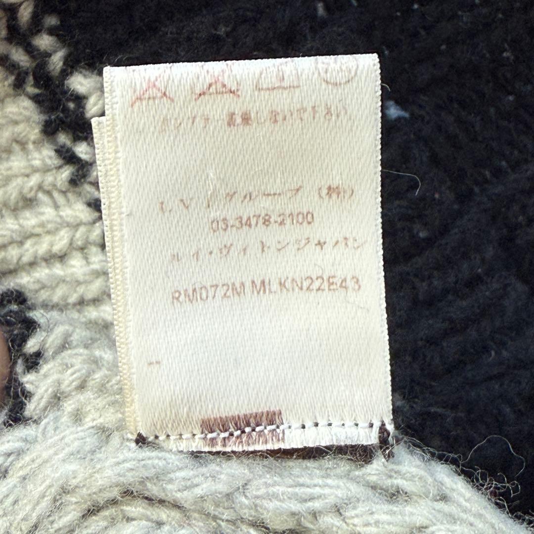 Louis Vuitton ルイヴィトン カシミヤ混 ニット ロゴ刺繍 L