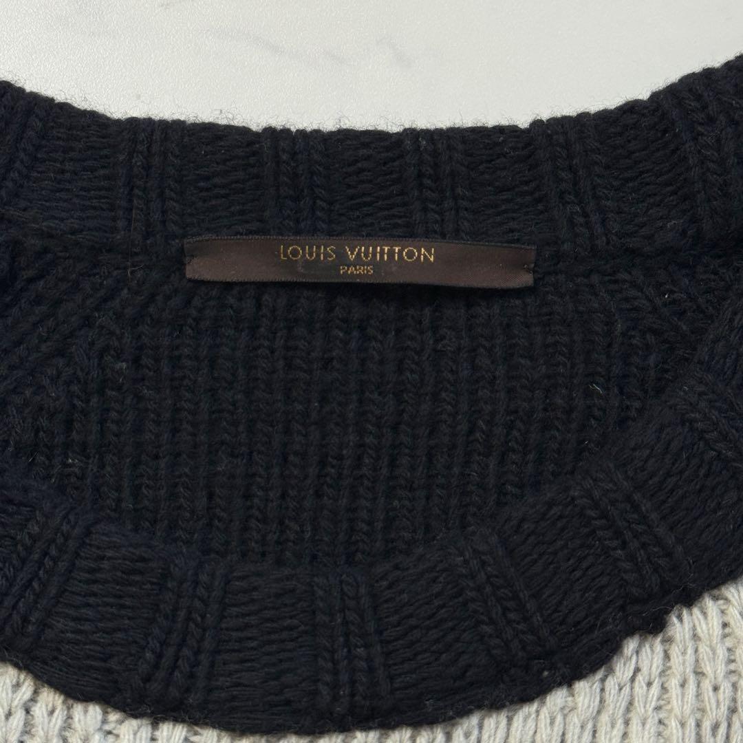 Louis Vuitton ルイヴィトン カシミヤ混 ニット ロゴ刺繍 L