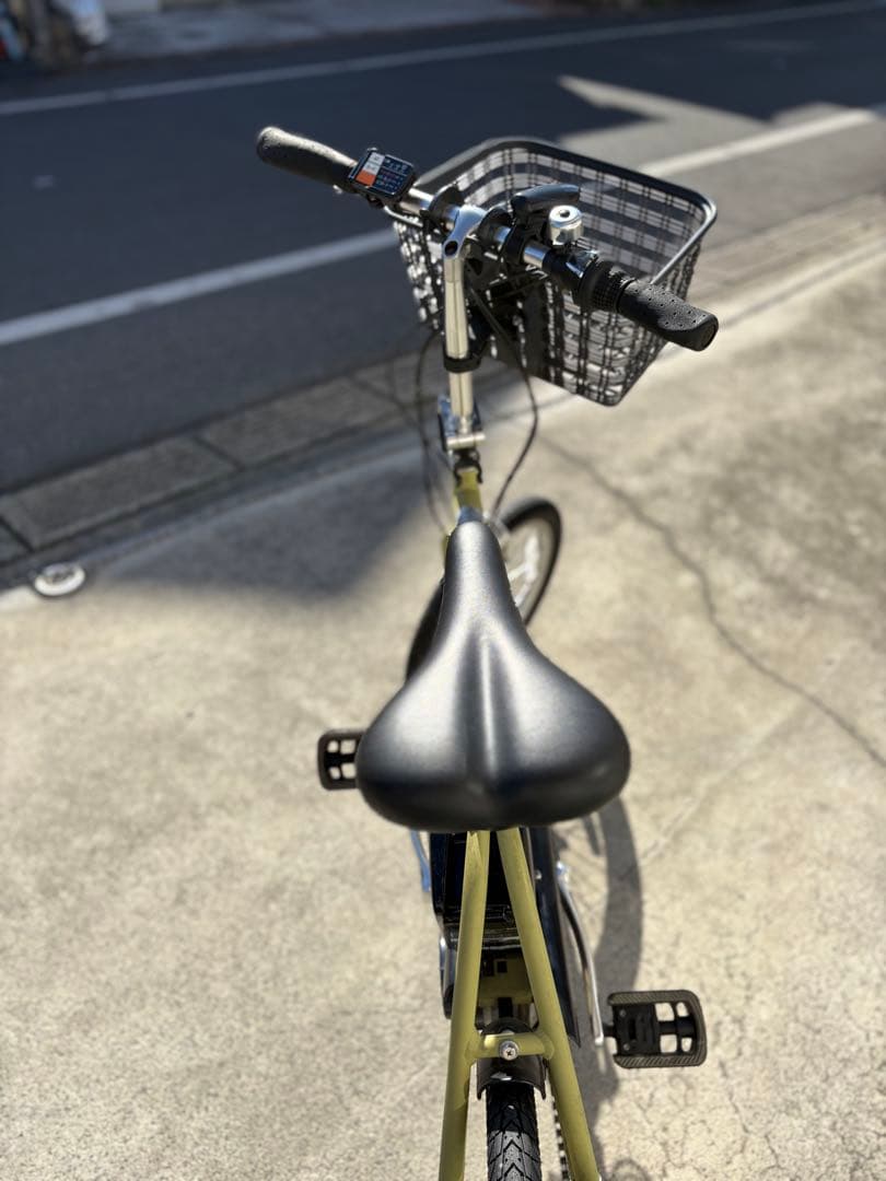パナソニック オフタイム 電動アシスト自転車 前面バスケット付き、手渡し対応。