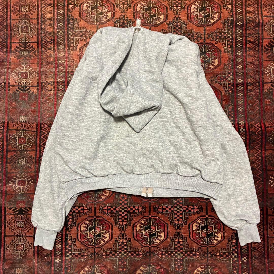 70S USA製 Healthknit 裏サーマル ジップスウェット XXL