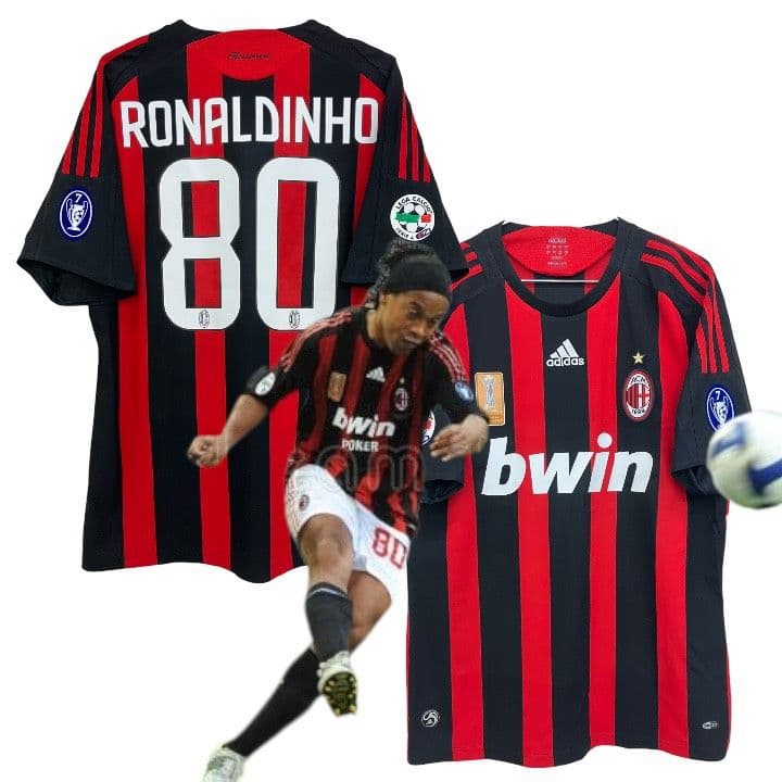 08-09 ACミラン　ロナウジーニョ　アディダスオフィシャルユニフォーム