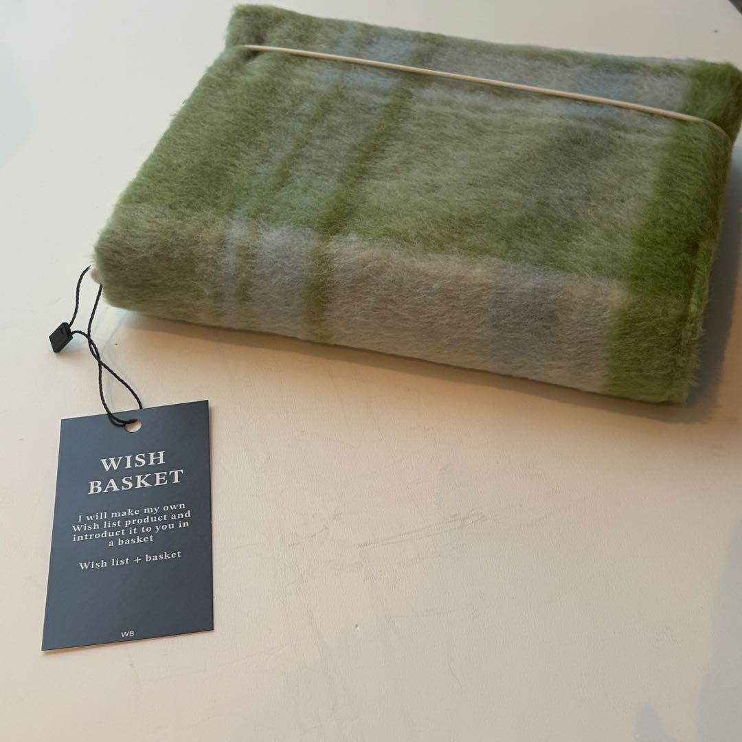 【1点のみ】バインダーカバー　グリーンチェック　A6 韓国　貯金