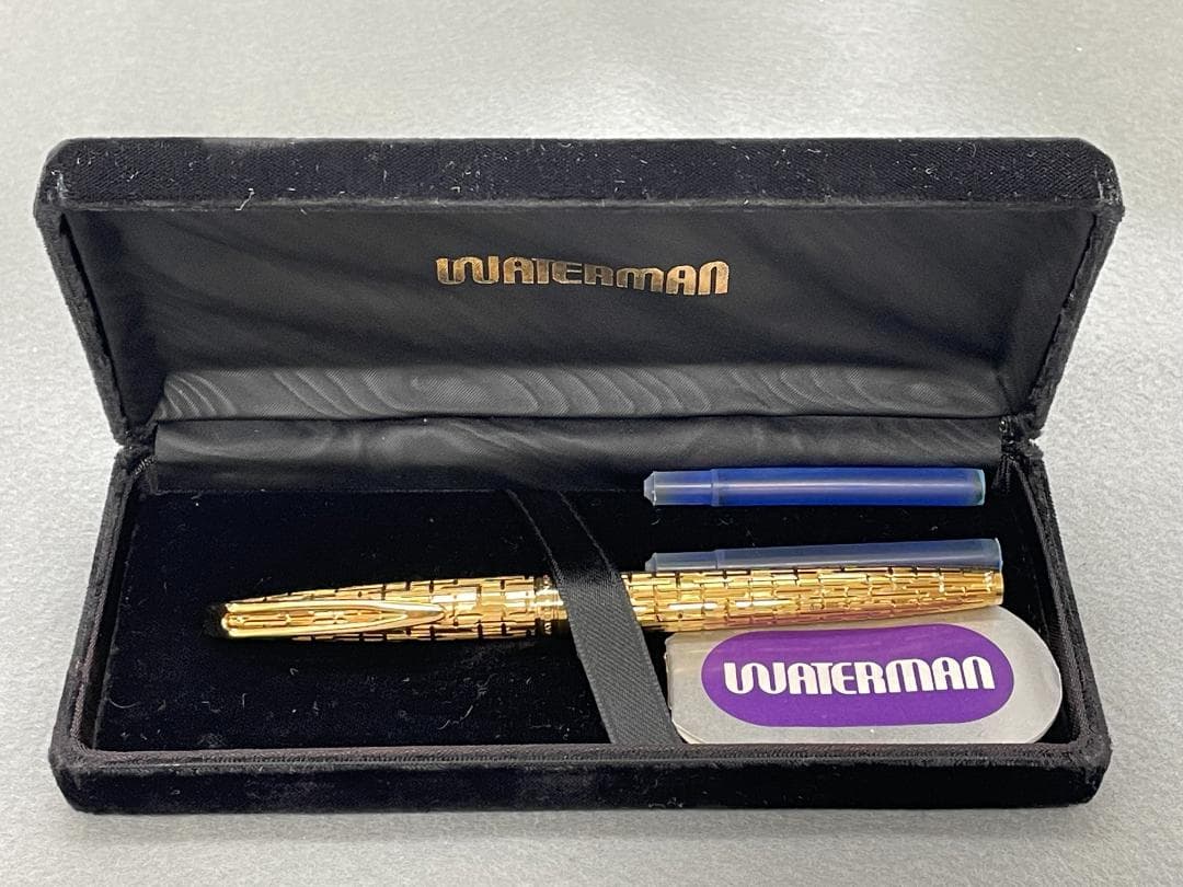 WATERMAN 万年筆 18Kゴールド 万年筆 編み目模様