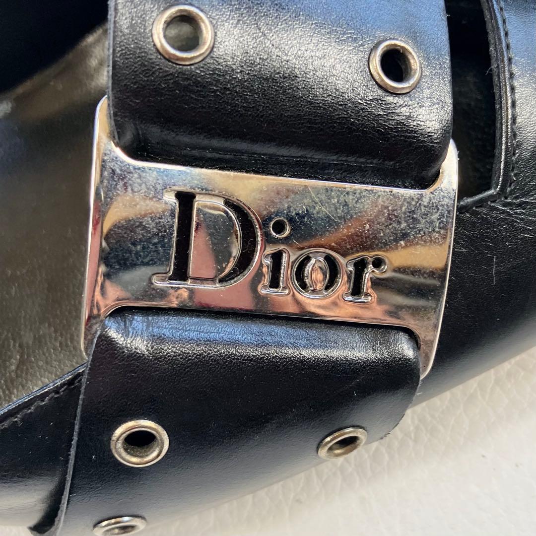 クリスチャンディオール　ミュール　CDロゴ　メタルアイレット　サイズ35.5