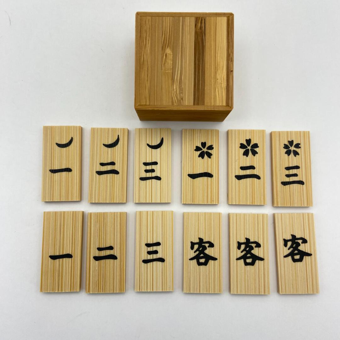 十種香札 白竹　木箱入　茶道具　七事式　花月　茶事　伝統工芸品