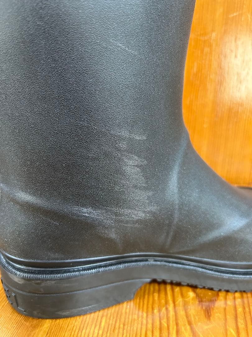 レインブーツ ブラック 白いココマークがアクセント　24cm　表記サイズ37