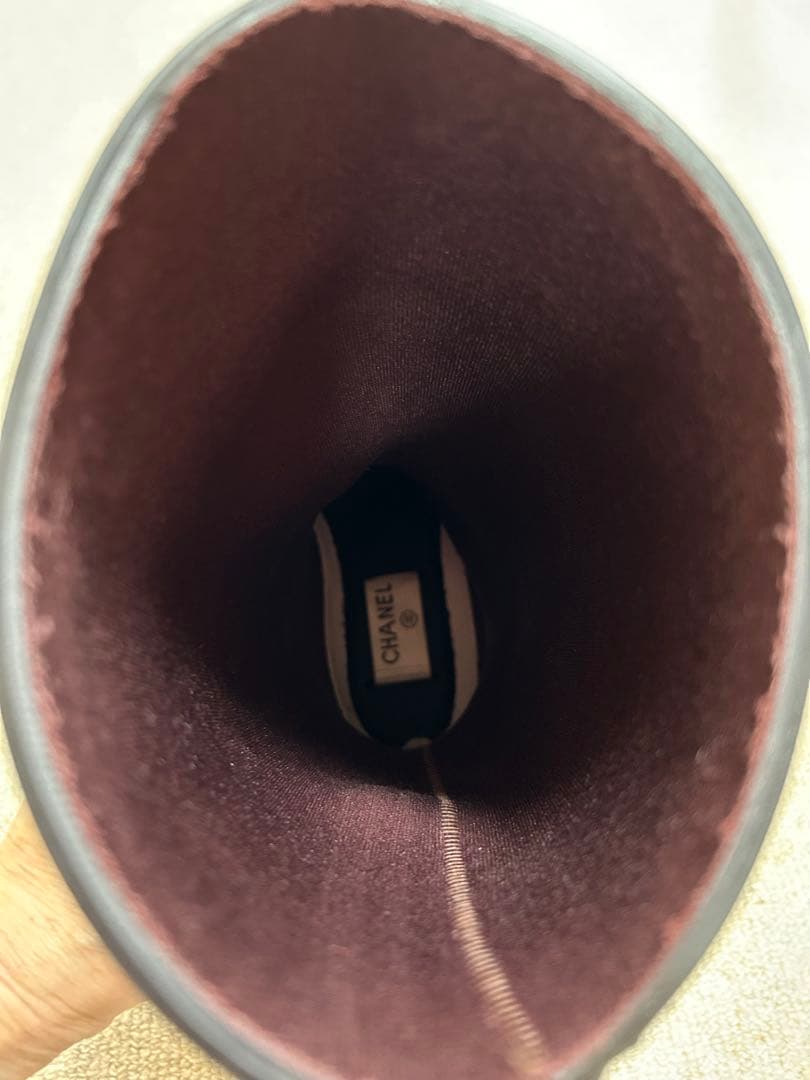 レインブーツ ブラック 白いココマークがアクセント　24cm　表記サイズ37