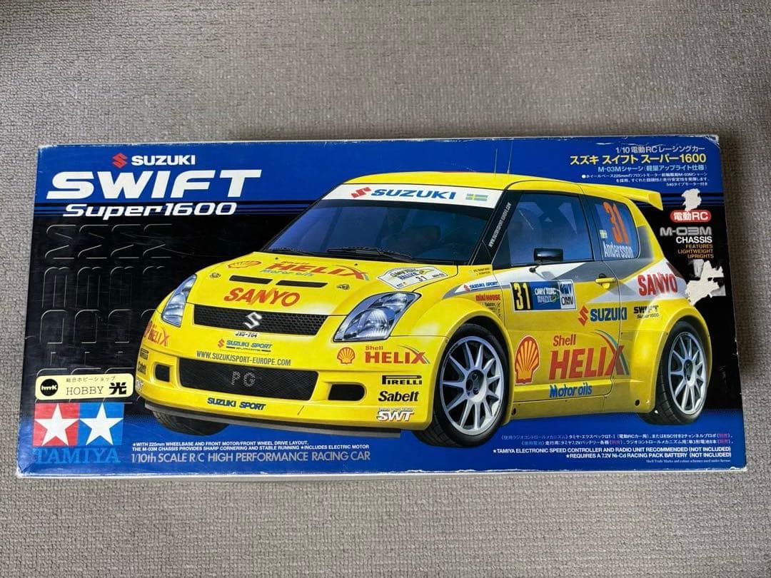 1/10電動RCレーシングカー　スズキスイフトスーパー1600 TAMIYA