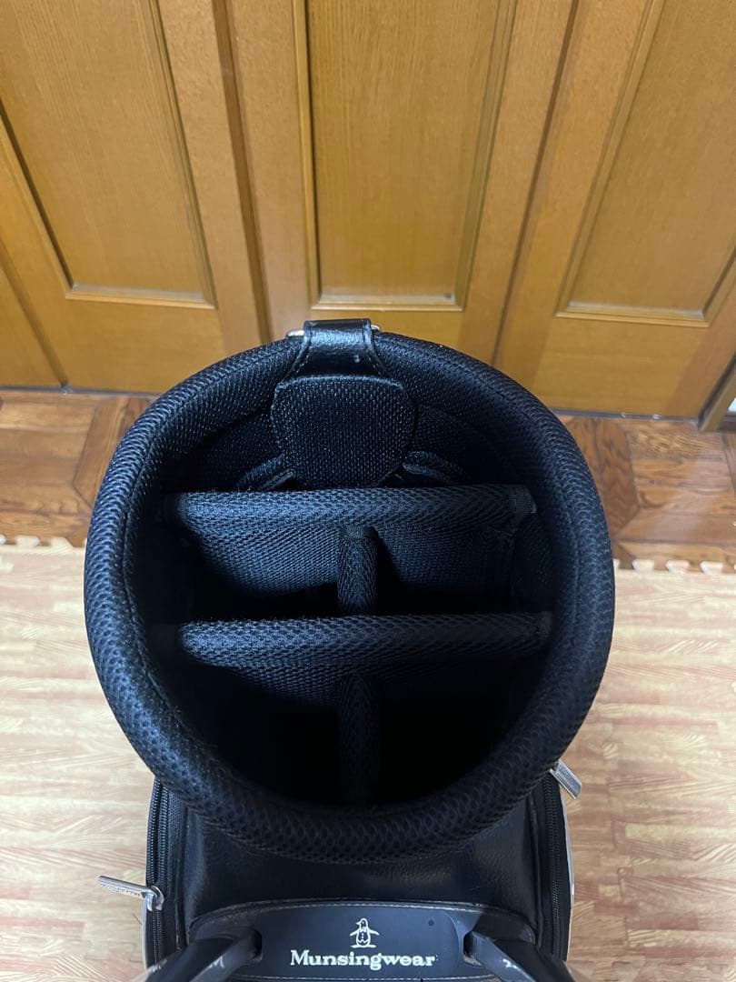 マンシングウェア キャディバッグ カート式 軽量 ペンギンロゴ 黒