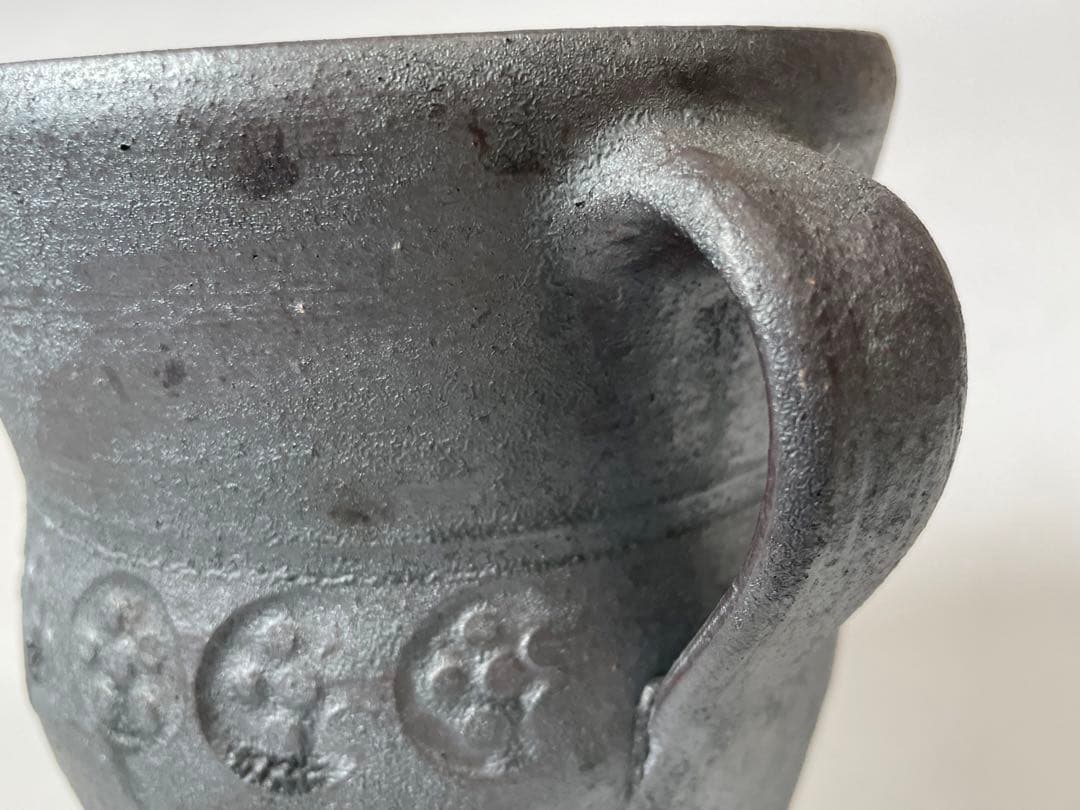 陶芸家　作家物　山本教行　鳥取　岩井窯　花器　花入　手付壺　民藝　民芸