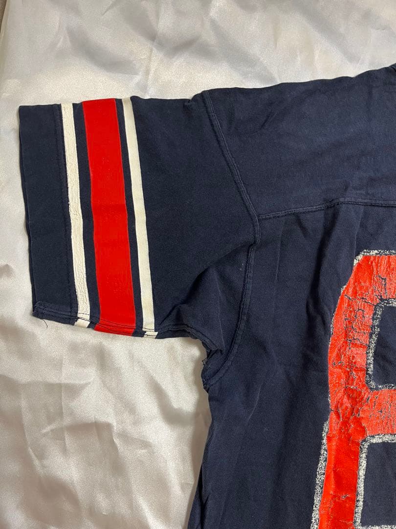 希少　ビッグサイズ　チャンピオン　70S バータグ　フットボールT　Vネック