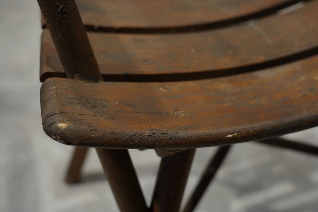 フランスアンティーク　1800年代初期　古木　アームチェア　アート