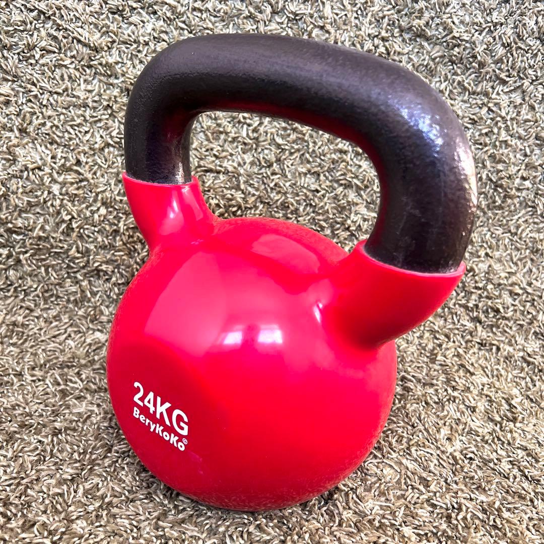 美品　BeryKoKo ベリーココ　24KG ケトルベル 赤　pvcコーティング