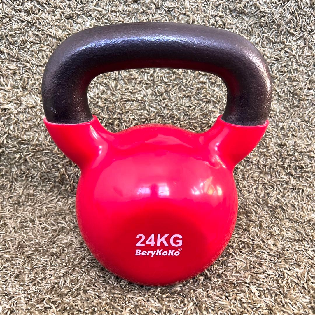美品　BeryKoKo ベリーココ　24KG ケトルベル 赤　pvcコーティング