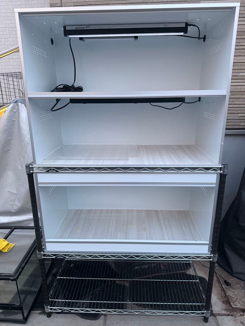 引き取り限定 ポポのケージ 2段1段ラック セット