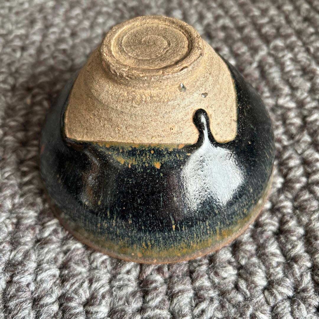 中国骨董 【旧家蔵建窯宗禾目天目兎豪茶碗】 希少貴重 全般的綺麗状態です