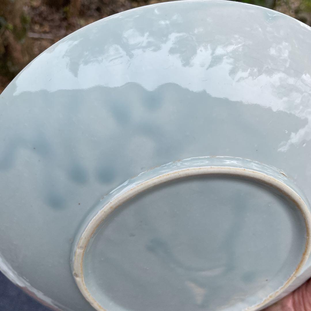 染付絵皿　山水画　25㎝　深皿