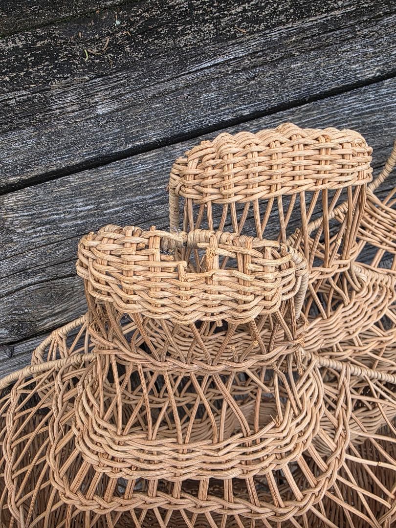 ヴィンテージ　籐のトルソー　四点セット