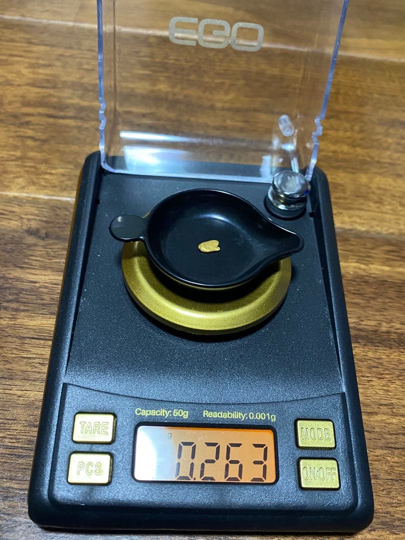 国産 自然金 天然砂金 福井県産　大粒　0.263g ナゲット