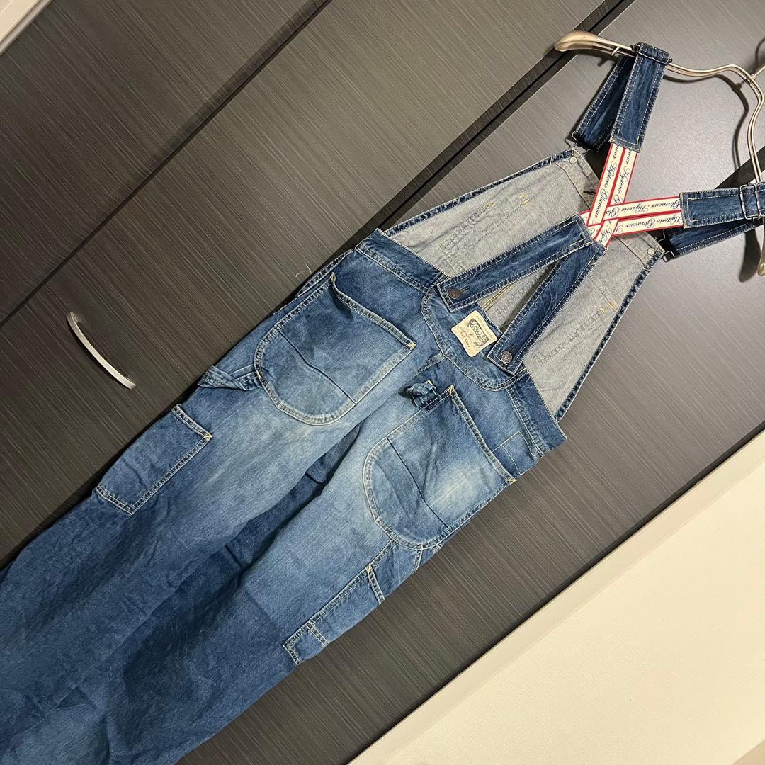 ヒステリックグラマー デニムオーバーオール インディゴ Sサイズ 中古