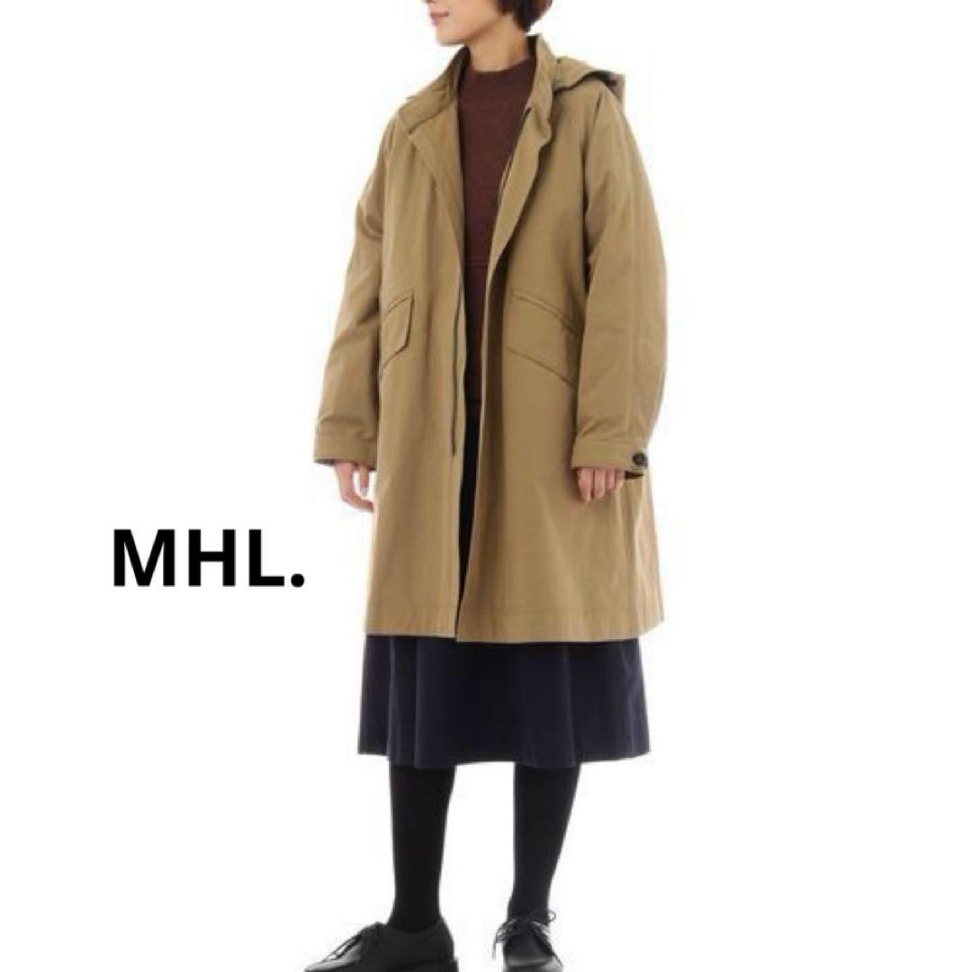 美品 MHL 3way フード ダウン 取外可 モッズ コート ライナー ロング