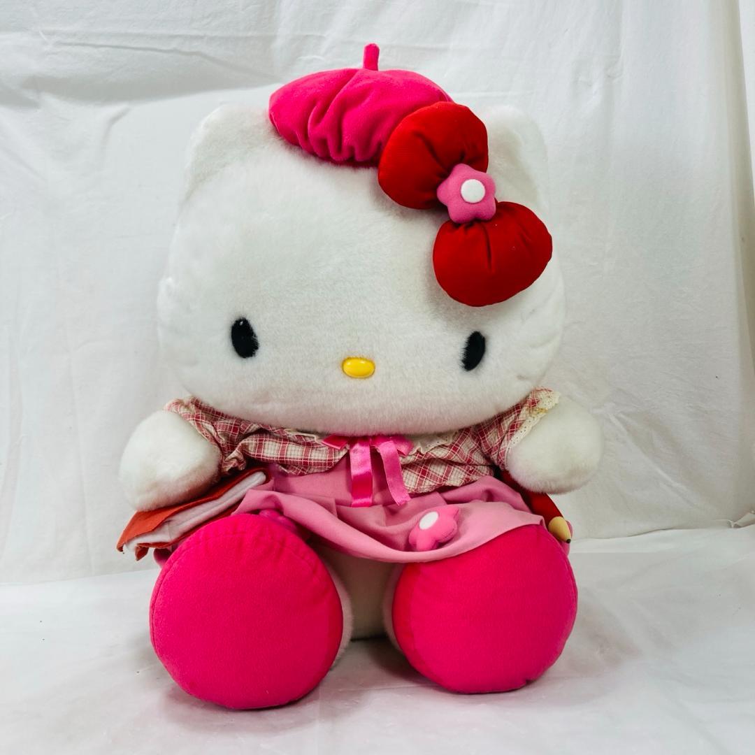 サンリオ ハローキティ 特大 BIG ぬいぐるみ ワンピース ベレー帽 LL