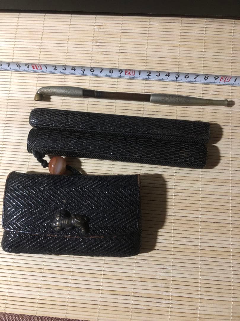 煙管入れ3点セット　パイプ　煙管　喫煙具　アンティーク