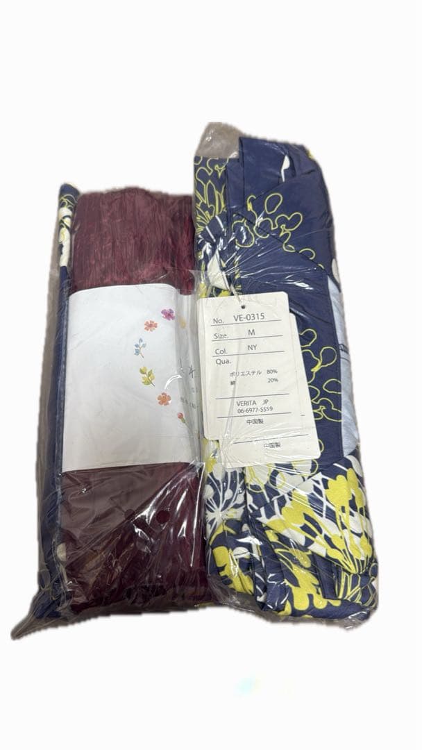 ★新品未使用★浴衣　セパレート　ネイビー　花柄