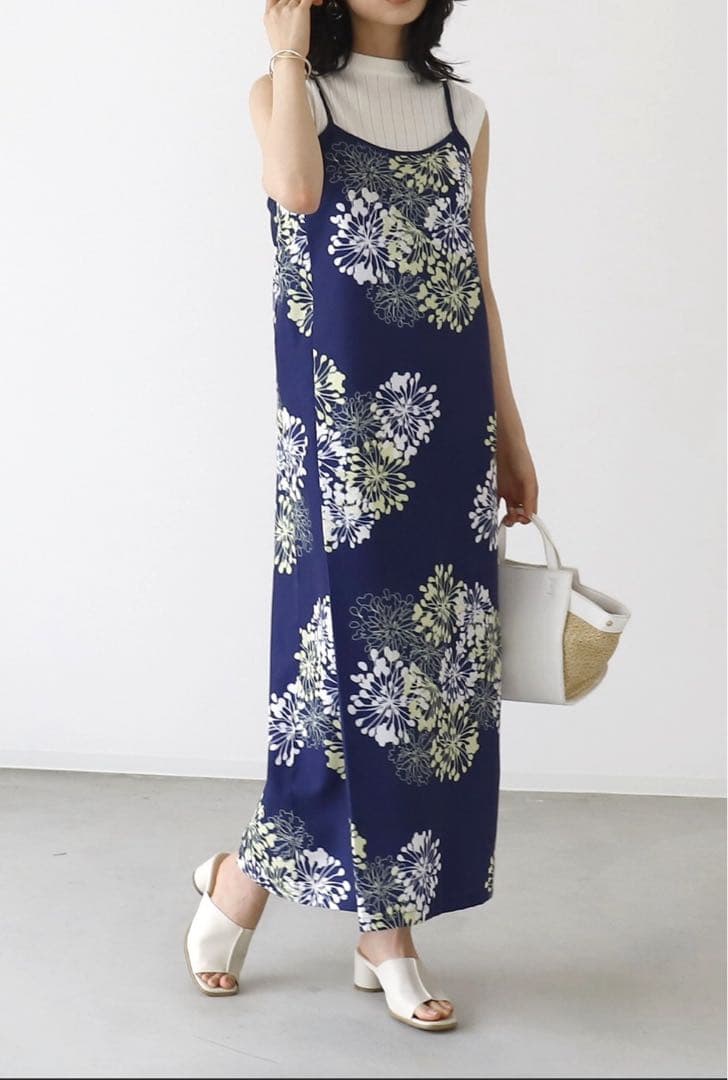 ★新品未使用★浴衣　セパレート　ネイビー　花柄