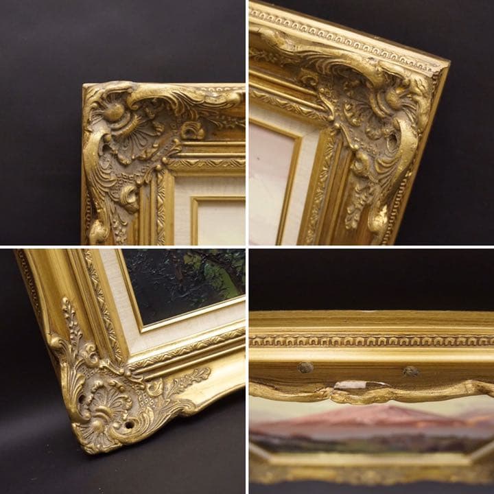 若井繁雄10号油彩画 油絵 絵画 肉筆画 原画 高級額装 アート 風景画 古美術