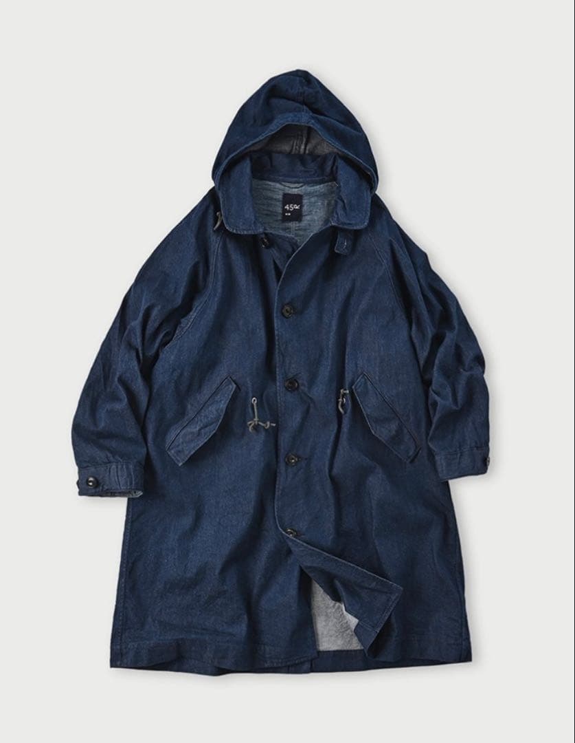 定価9.4万 タグ付 45R 大麦デニムの908モッズステンカラーコート