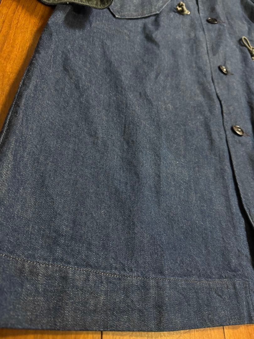 定価9.4万 タグ付 45R 大麦デニムの908モッズステンカラーコート