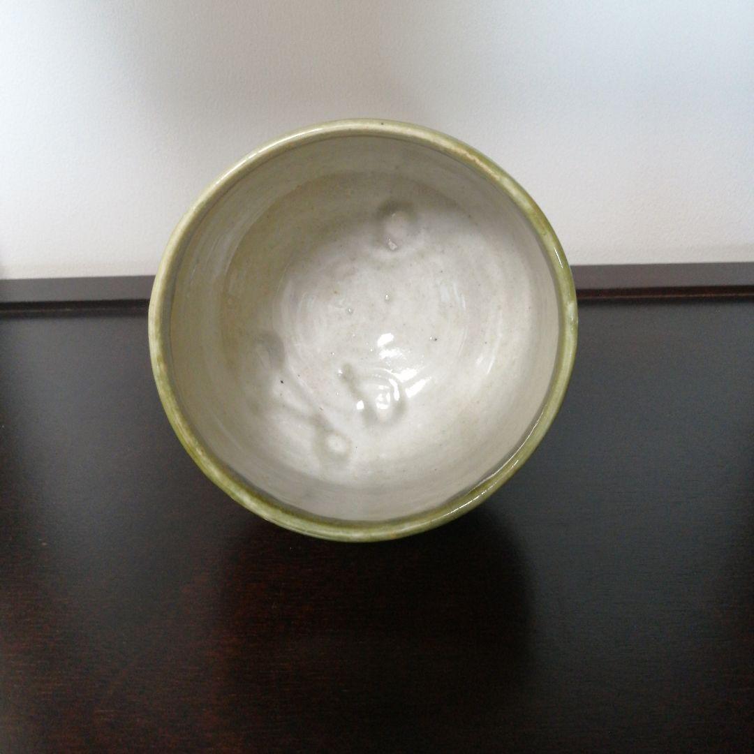 河井寛次郎　緑釉碗　紅葩識箱