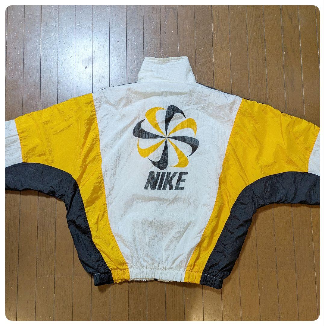 〚やぶれ、汚れ、訳あり〛　風車ナイキ　ナイロンジャケット　90年代　ビンテージ