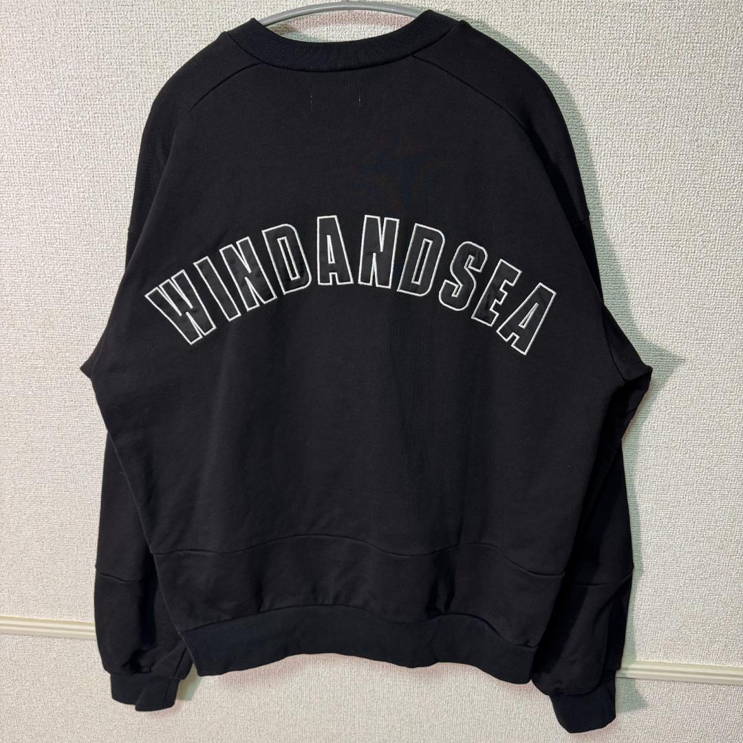 【美品】WIND AND SEA ウィンダンシー バックロゴ スウェット L