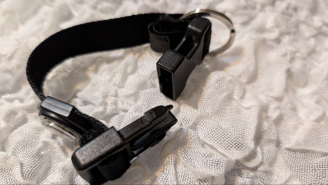 CHANEL ブラック ナイロン キーホルダー