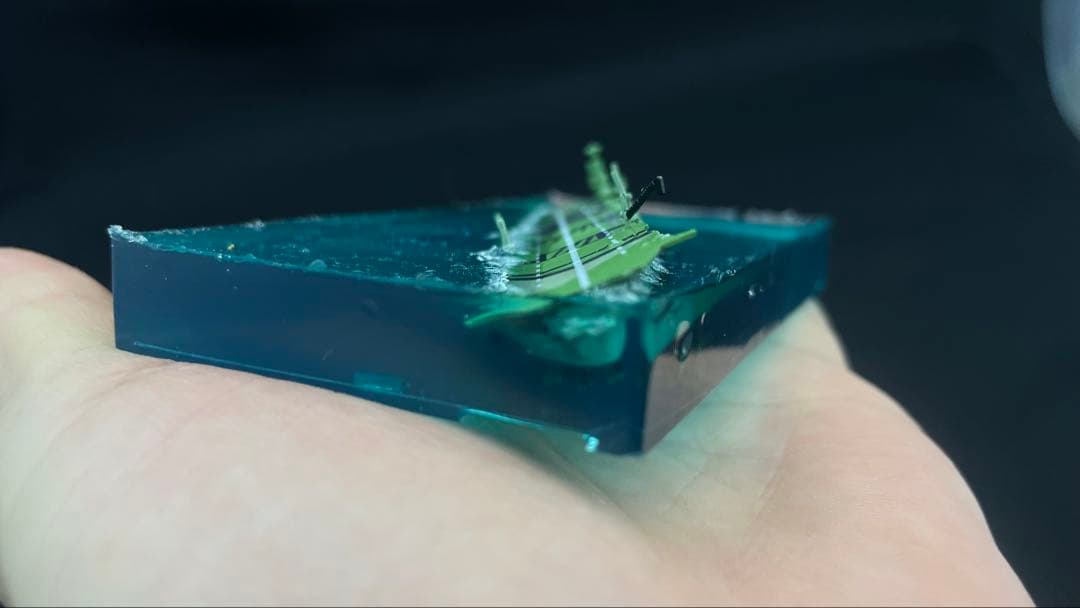 空母天城　1945 呉　ジオラマ 完成品　クリア　レジン