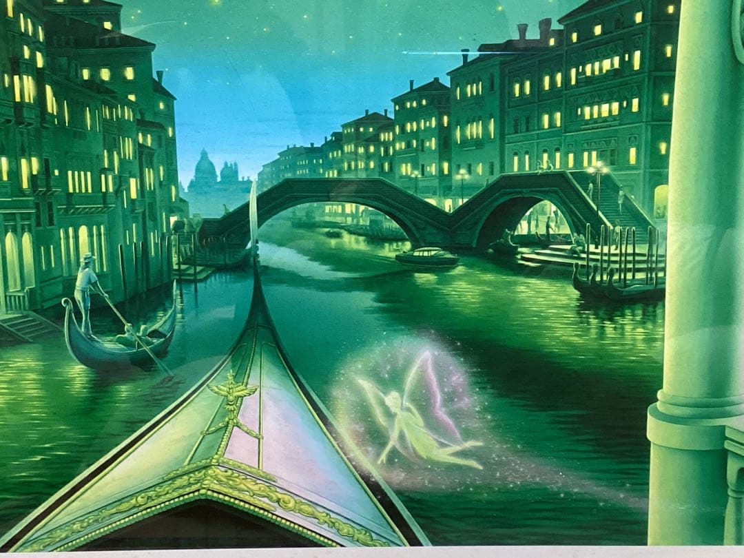 ディズニー　グリーンヴェニス塚本馨三　アート　絵画　シルクスクリーン　直筆サイン