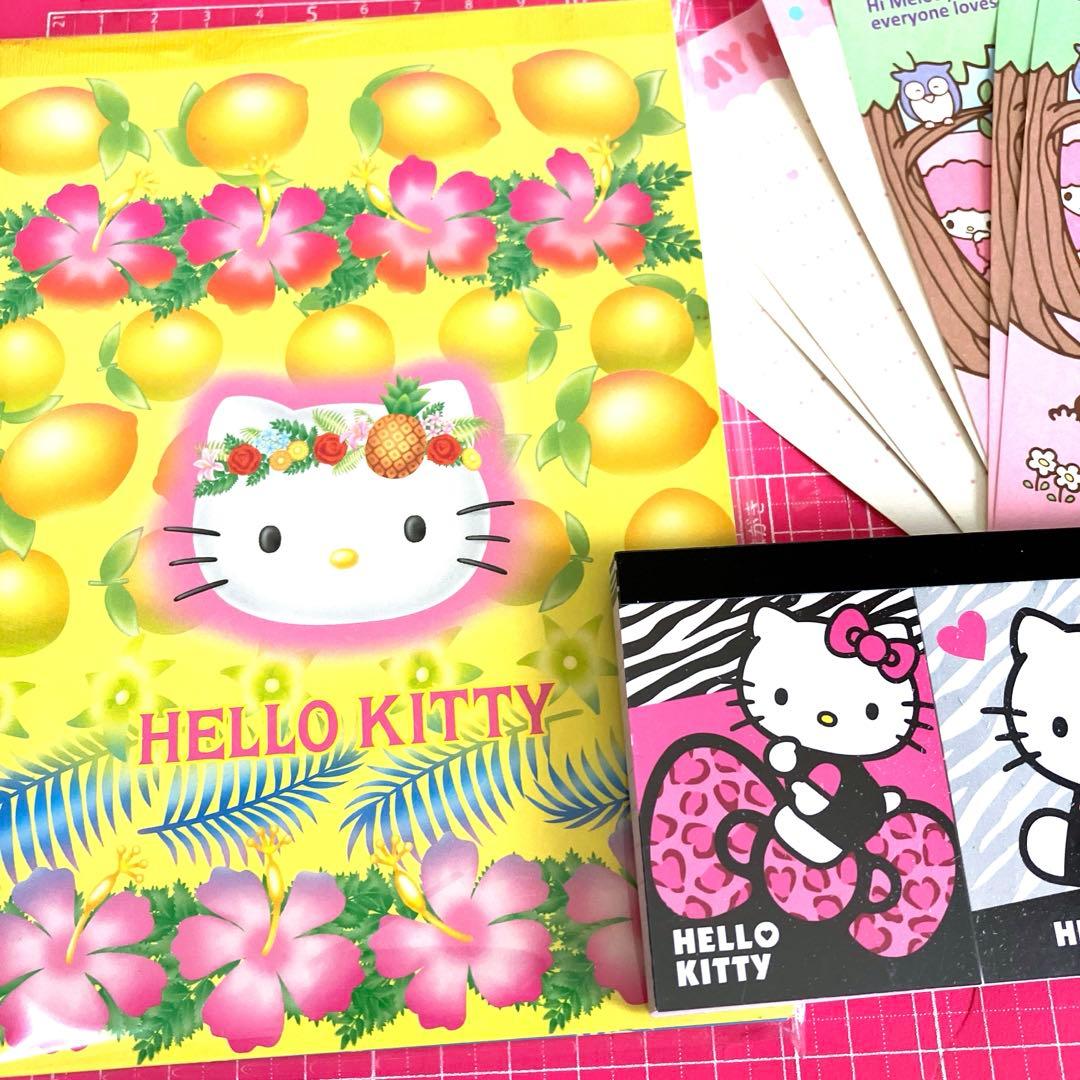 Hello Kitty　サンリオハイビスカス　メモ帳　平成レトロ　レア★