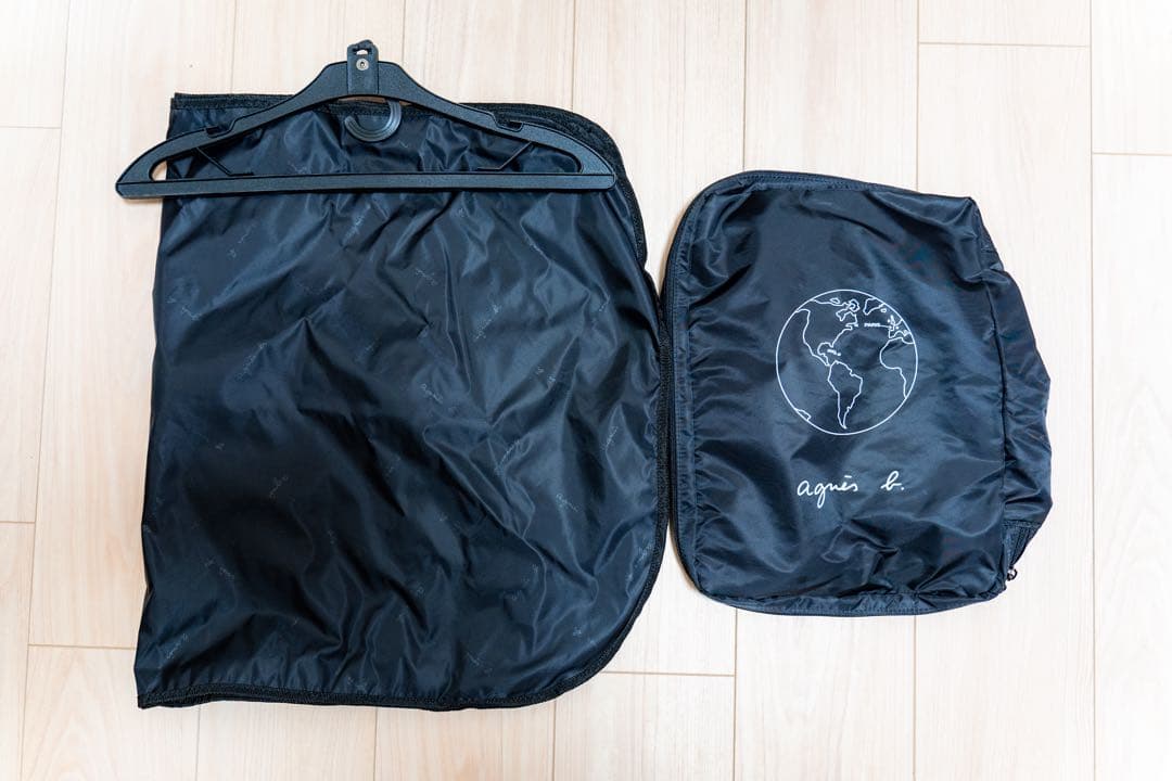 アニエス・ベー キャリーケース(ブラック) 修学旅行 ポーチ・ガーメント付