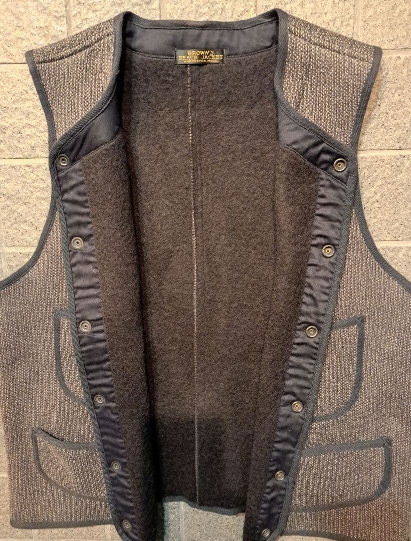 BROWN'S BEACH JACKET ごま塩ベスト size40