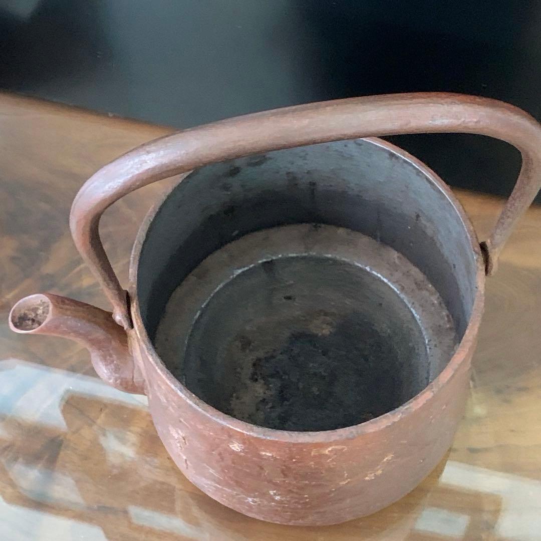 南部鉄瓶 三厳堂 渓泉（熊谷専太郎）在銘 桜皮寸胴 実用可