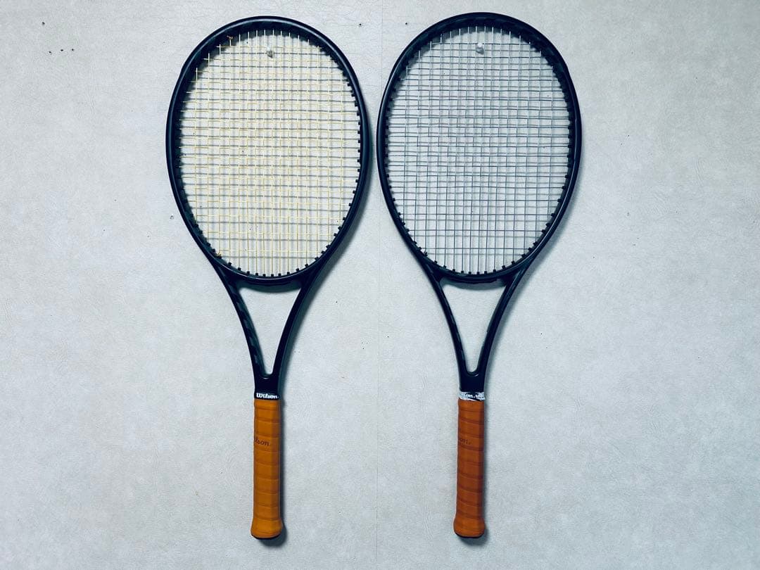 希少 2本 ウィルソン プロスタッフ97 ナイトセッション レザーグリップV13