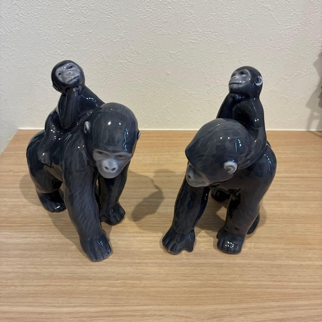   ロイヤルコペンハーゲン　ゴリラの親子　2個