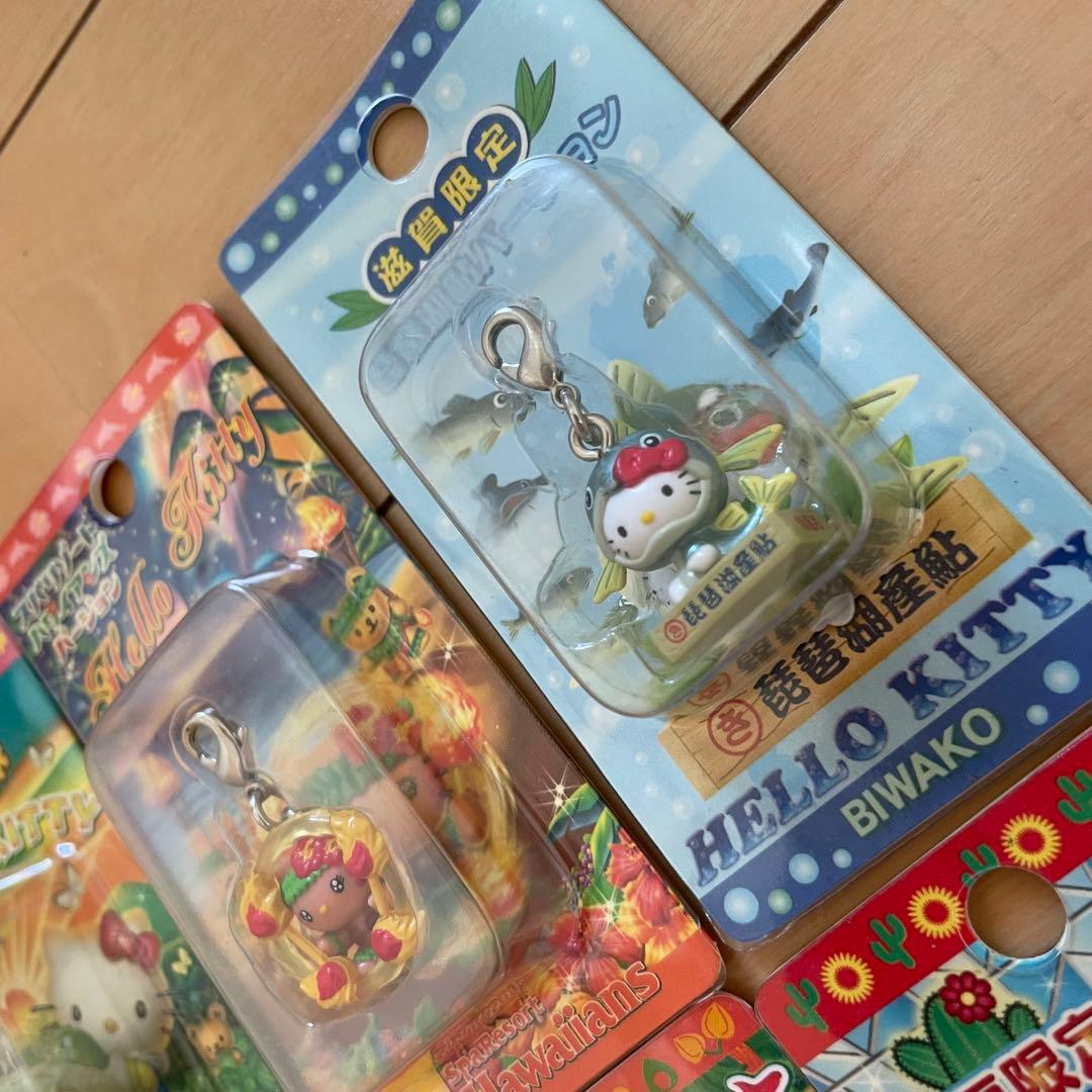 【キティ】 終売品 チャーム6つ 群馬福島滋賀新潟東京静岡