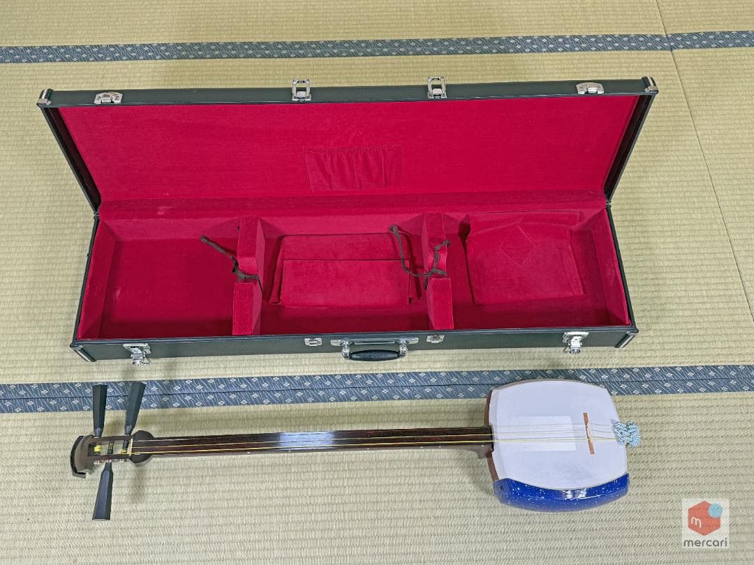 【整備済・即戦力】紅木製 津軽三味線 太棹｜ケース付｜即演奏可｜津37